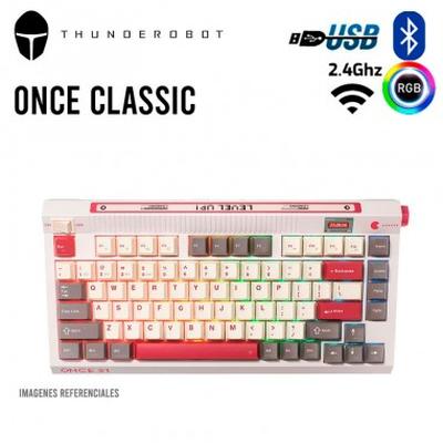 THUNDEROBOT TECLADO GAMER ONCE CLASSIC SWITCH GATERON YELLOW WIRELESS LED-RGB