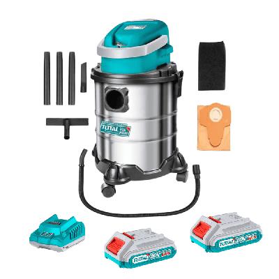 TOTAL ASPIRADORA 20V 20 LITROS + 2 BATERIAS Y CARGADOR TVLI2005ETFBCPK1222