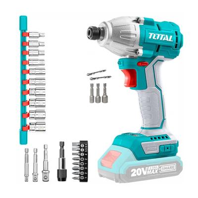 TOTAL TOOLS ATORNILLADOR BRUSHLESS ADAPTADOR SET DE DADOS Y PUNTAS