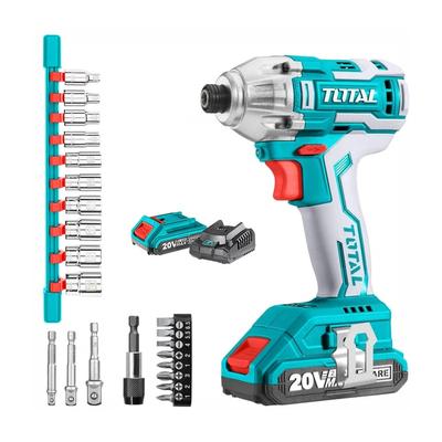 TOTAL TOOLS ATORNILLADOR DE IMPACTO BRUSHLESS 20V DADOS CARGADOR Y BATERIA
