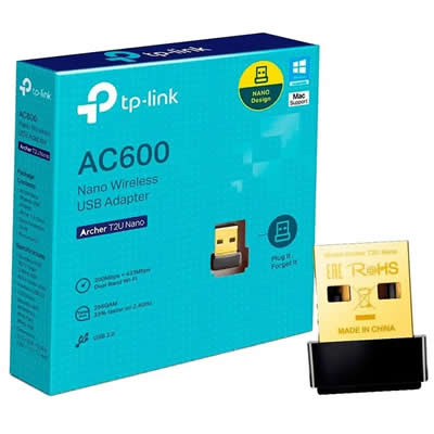 TP-LINK ADAPTADOR TL-ARCHER T2U NANO USB ARCHER WIFI INALAMBRICO AC600