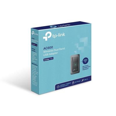 TP-LINK ADAPTADOR USB TL-ARCHER T2U ARCHER INALAMBRICO AC600 WI-FI