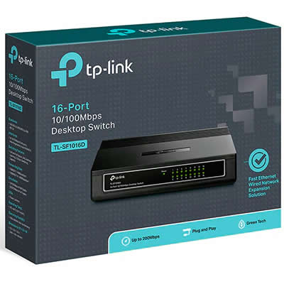 TP-LINK SWITCH 16 PUERTOS 10/100 MBPS TL-SF1016D