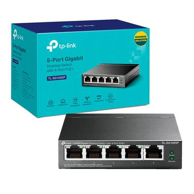 TP-LINK SWITCH TL-SG1005P TPLINK 5 PUERTOS RJ45 10/100/1000MBPS 4 POE
