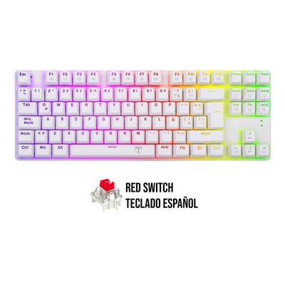 T-DAGGER TECLADO BORA WHITE RGB T-TGK315W-RD-SP RED SWITCH T-TGK315W-RD-SP-BORA-WHITE