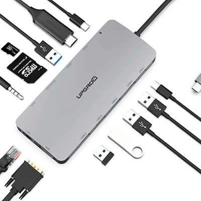UPGROW ADAPTADOR HUB 13 EN 1 USB C MACBOOK AIR M2 A2681