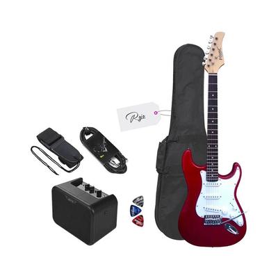 VOZZEX GUITARRA ELECTRICA STRATO ROJO + AMPLIFICADOR JOYO MA-10E 10W- NEGRO