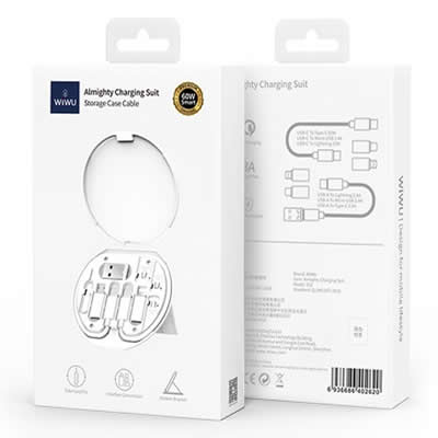 WIWU TRAJE DE CARGADOR TODOPODEROSO 6 EN 1 S02 BLANCO