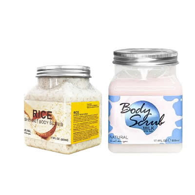 WOKALI SET CREMA CORPORAL EXFOLIANTE LECHE ARROZ 500 ML