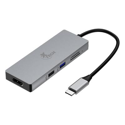 XTECH ADAPTADOR MULTIPUERTO 5 EN 1 HDMI USB 2.0/3.0 SD/MICROSD XTC-564