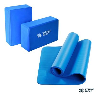 XTREME SPORT MAT DE YOGA GRUESO 15MM + BLOQUE DE YOGA Y PILATES