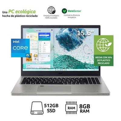 ACER ASPIRE VERO AV15-51-567Y LAPTOP INTEL CORE I5 8GB RAM 512GB SSD 15.6" ECOLÓGICA AV15-51-567Y