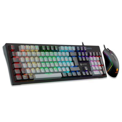 ANTRYX KIT GAMER TECLADO MECANICO MOUSE GC5600 SWITCH AZUL GC5600