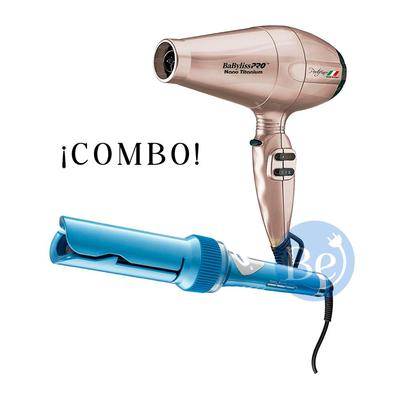 BABYLISSPRO COMBO RIZADOR MIRACURL PRO BNTMCS100XLPE XL + SECADOR PORTOFINO ROSE GOLD BNTRG6610PE