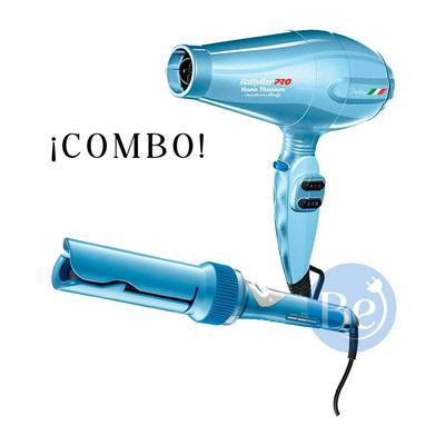 BABYLISSPRO COMBO RIZADOR MIRACURL PRO XL BNTMCS100XLPE + SECADOR PORTOFINO AZUL BNTB6610NPE