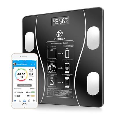 BALANZA DIGITAL BLUETOOTH CONTROLA PESO GRASA CORPORAL SMART 180 KG