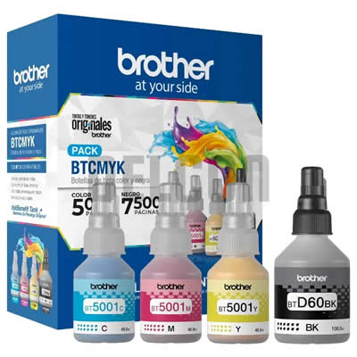 BROTHER MULTICOLOR PACK TINTAS 4 BTD60BK / BT5001C / BT5001M / BT5001Y BTD60BK