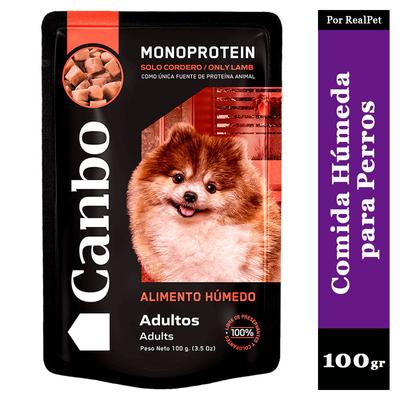 CANBO COMIDA HUMEDA PARA PERRO ADULTO CORDERO 100GR