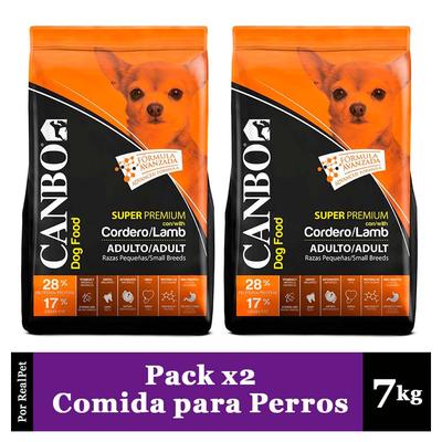 CANBO PACK X2 COMIDA PARA PERRO ADULTO PEQUEÑO CORDERO 7 KG