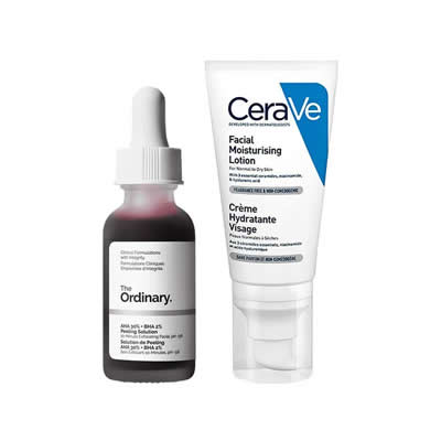 CERAVE SERUM AHA 30% + BHA 2% PEELING SOLUTION + CREMA HIDRATANTE FACIAL AM 52ML