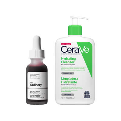 CERAVE SERUM AHA 30% + BHA 2% PEELING + CREMA LIMPIADORA HIDRATANTE 473ML