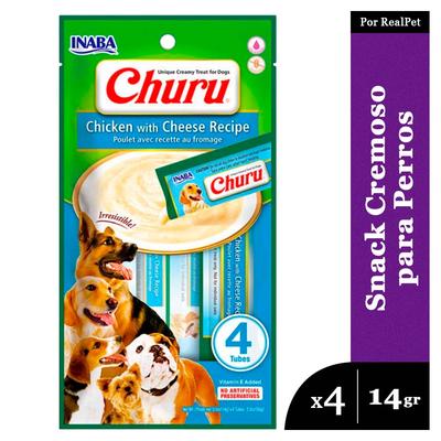 CHURU SNACK CREMOSO PERRO POLLO Y QUESO 1 SOBRE X 4 TUBOS