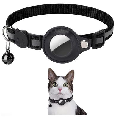 COLLAR CON AIRTAG GPS INCLUIDO PARA PERRO GATO BLUETOOTH CAMPANA NEGRO COLLAR CON AIRTAG GPS INCLUIDO