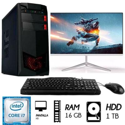 COMPUTADORA PC INTEL CORE I7 3.4GHZ MONITOR 24 FHD RAM 16GB DISCO DURO 1TB