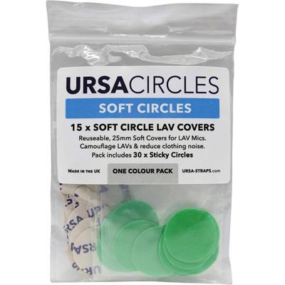 CUBIERTAS MICROFONO LAVALIER URSA SOFT CIRCLES PAQUETE 15 VERDE CHROMA URSA SOFT CIRCLES