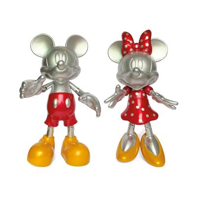 DISNEY SET DE FIGURAS ARTICULABLES MICKEY Y MINNIE PLATINADO MM-1D100