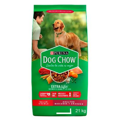 DOG CHOW COMIDA PARA PERROS ADULTOS RAZA MEDIANA Y GRANDE 21KG