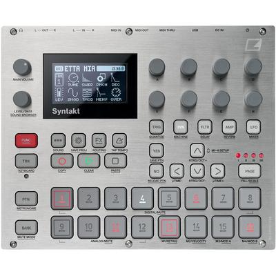 ELEKTRON SYNTAKT 12 VOCES MAQUINA RITMOS DIGITAL SINTETIZADOR EDICION 25 ANIVERSARIO PLATA SYNTAKT