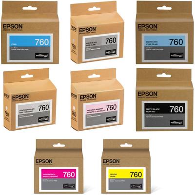 EPSON KIT CARTUCHOS TINTA T760 ULTRACHROME HD OCHO COLORES NEGRO MATE