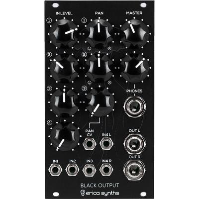 ERICA SYNTHS BLACK OUTPUT V2 MIXER PANNER ESTEREO EURORACK 14HP 4 CANALES BLACK OUTPUT V2