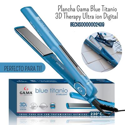 GAMA PLANCHA ALISADORA BLUE TITANIO 3D THERAPY ULTRA ION - DIG GA-00013