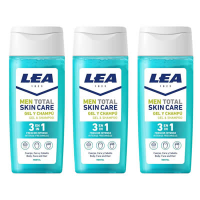 GEL Y SHAMPOO LEA 3 EN 1 FRASCO 300ML 3 UNID