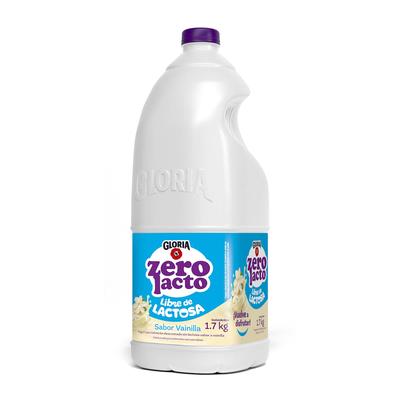 GLORIA YOGURT ZERO LACTOSA SABOR A VAINILLA GALONERA 1.7KG