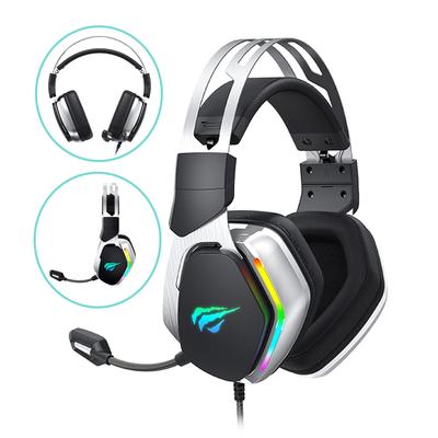 HAVIT AUDIFONOS GAMER ON EAR H2018U 7.1 RGB METALICO 50MM