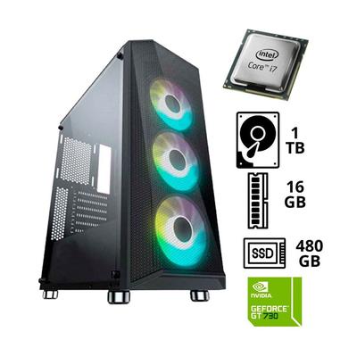INTEL COMPUTADORA PC INTEL CORE I7 3.40GHZ RAM 16GB HDD 1TB SSD 480GB VIDEO GT 730 4GB