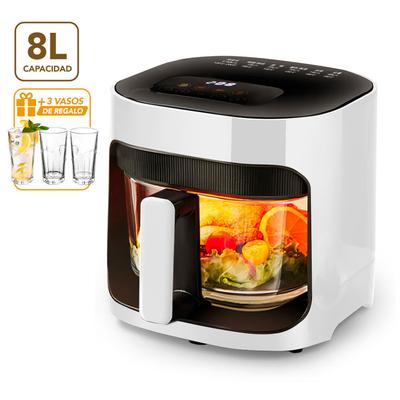 KELLER BL W24 FREIDORA AIRE DIGITAL 8L SET 3 VASOS M4V DE REGALO BL W24