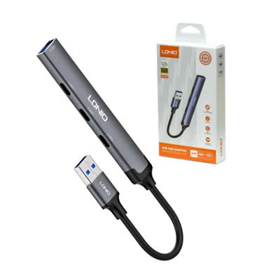 LDNIO DS-74U ADAPTADOR HUB USB-A MULTIFUNCIÓN 4 EN 1 5GBPS DS-74U