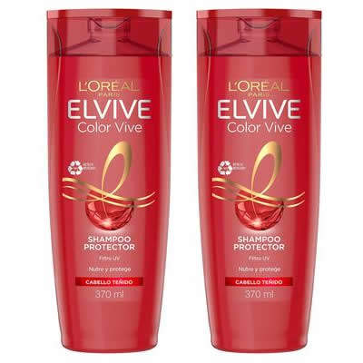 L'OREAL PARIS SHAMPOO ELVIVE COLOR VIVE 370ML 2 UNID