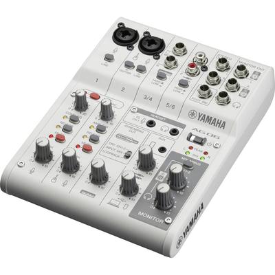 MEZCLADOR YAMAHA AG06MK2 6 CANALES INTERFAZ AUDIO USB BLANCO AG06MK2
