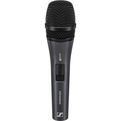 MICROFONO VOCAL DINAMICO SENNHEISER E845S SUPERCARDIOIDE RESPUESTA TONAL SUAVE CONSTRUCCION METALICA E845S