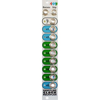 MODULO EURORACK 4MS SHUFFLING CLOCK MULTIPLIER 4HP MULTIPLICADOR RELOJ 8 TEMPOS SALIDAS SHUFFLING CLOCK MULTIPLIER
