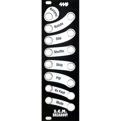 MODULO EURORACK 4MS SHUFFLING CLOCK MULTIPLIER BREAK OUT CARATULA DIY SATINADO NEGRO SHUFFLING CLOCK MULTIPLIER