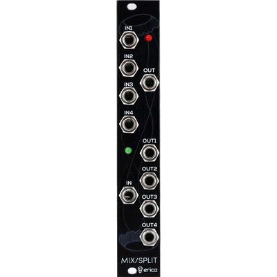 MODULO EURORACK ERICA SYNTHS BLACK MIXER/SPLITTER V2 4HP MEZCLADOR 4 A 1 DIVISOR BLACK MIXER V2