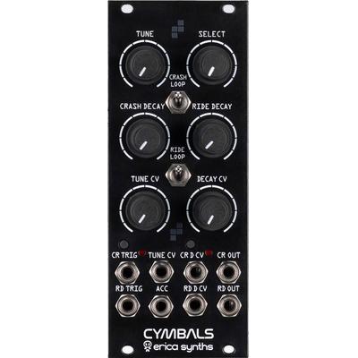 MODULO EURORACK ERICA SYNTHS CYMBALS 10HP HIBRIDO DIGITAL ANALOGICO 10 SETS CYMBALS