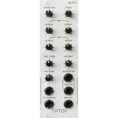 MODULO EURORACK TIPTOP AUDIO BD909 BATERIA BAJO ANALOGICA TR-909 CONTROL CV SONIDO DISTORSIONADO BD909