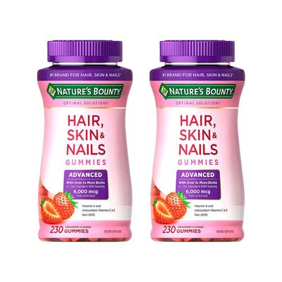NATURES BOUNTY HAIR SKIN & NAILS 6000MCG OF BIOTIN 230 GOMITAS 2 UNIDADES